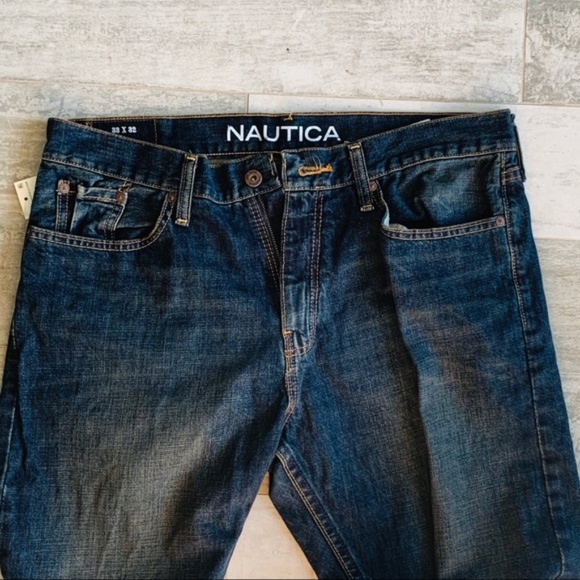 NAUTICA Jeans Co. NYC Relaxed Fit Dark 34W 32L Men - Picture 8 of 10